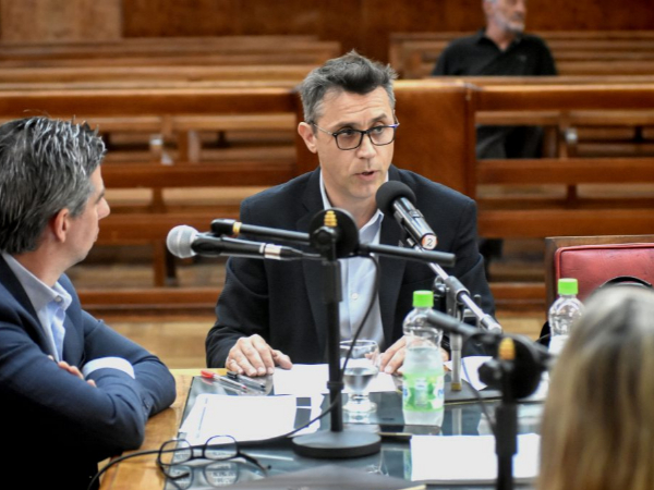 secretario de Legal, Técnica y Hacienda, Mauro Martinelli, y el subsecretario, Germán Blanco.